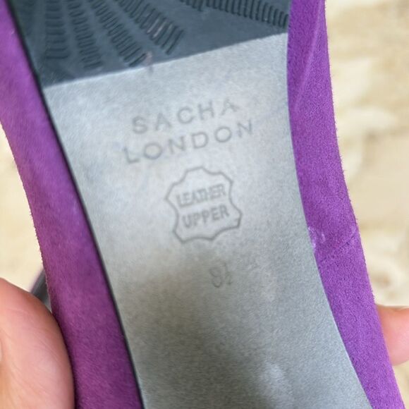 Sacha London Edna Kid Suede Hidden Platform Chunky 3” Heels Pumps - Picture 13 of 13